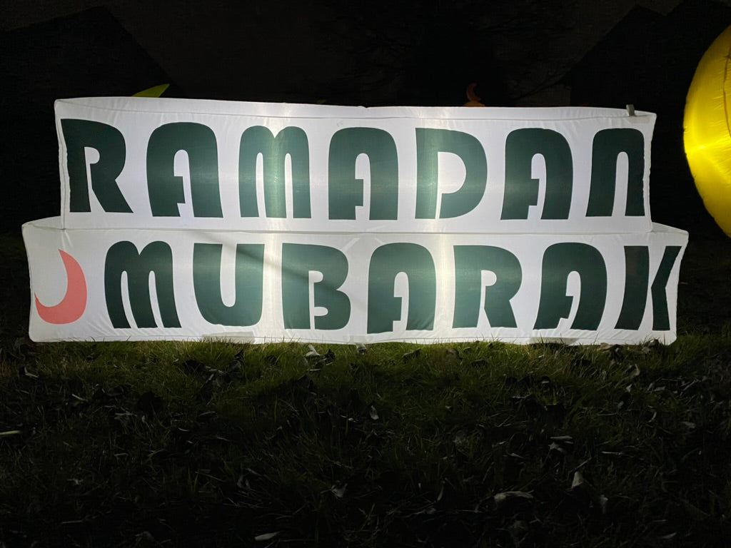 6FT Ramadan Inflatable - Just Ramadan Mubarak!