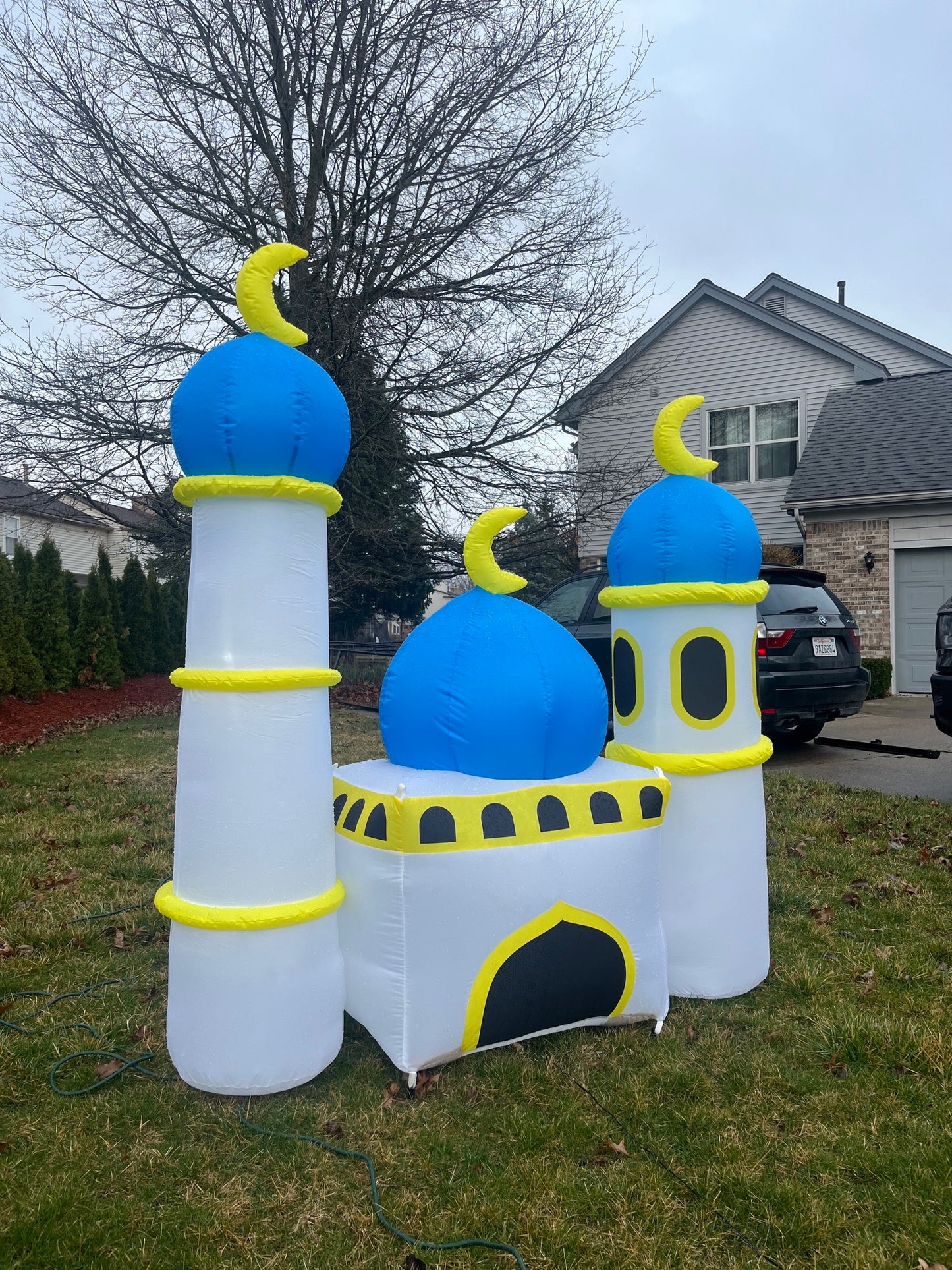 6FT Ramadan Inflatable - Blue and Yellow Mosque