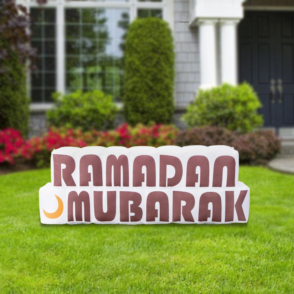 6FT Ramadan Inflatable - Just Ramadan Mubarak!