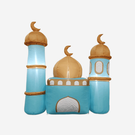 6FT Ramadan Inflatable - Teal and Bronze Mosque