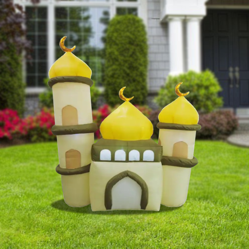 6FT Ramadan Inflatable - Yellow and Green Mosque