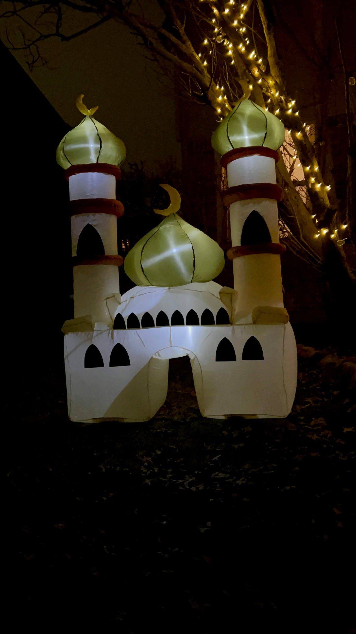 6FT Ramadan Inflatable - Beige and Green Mosque