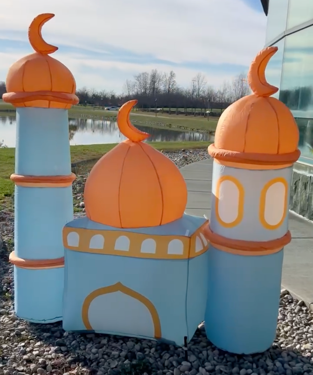 6FT Ramadan Inflatable - Teal and Bronze Mosque