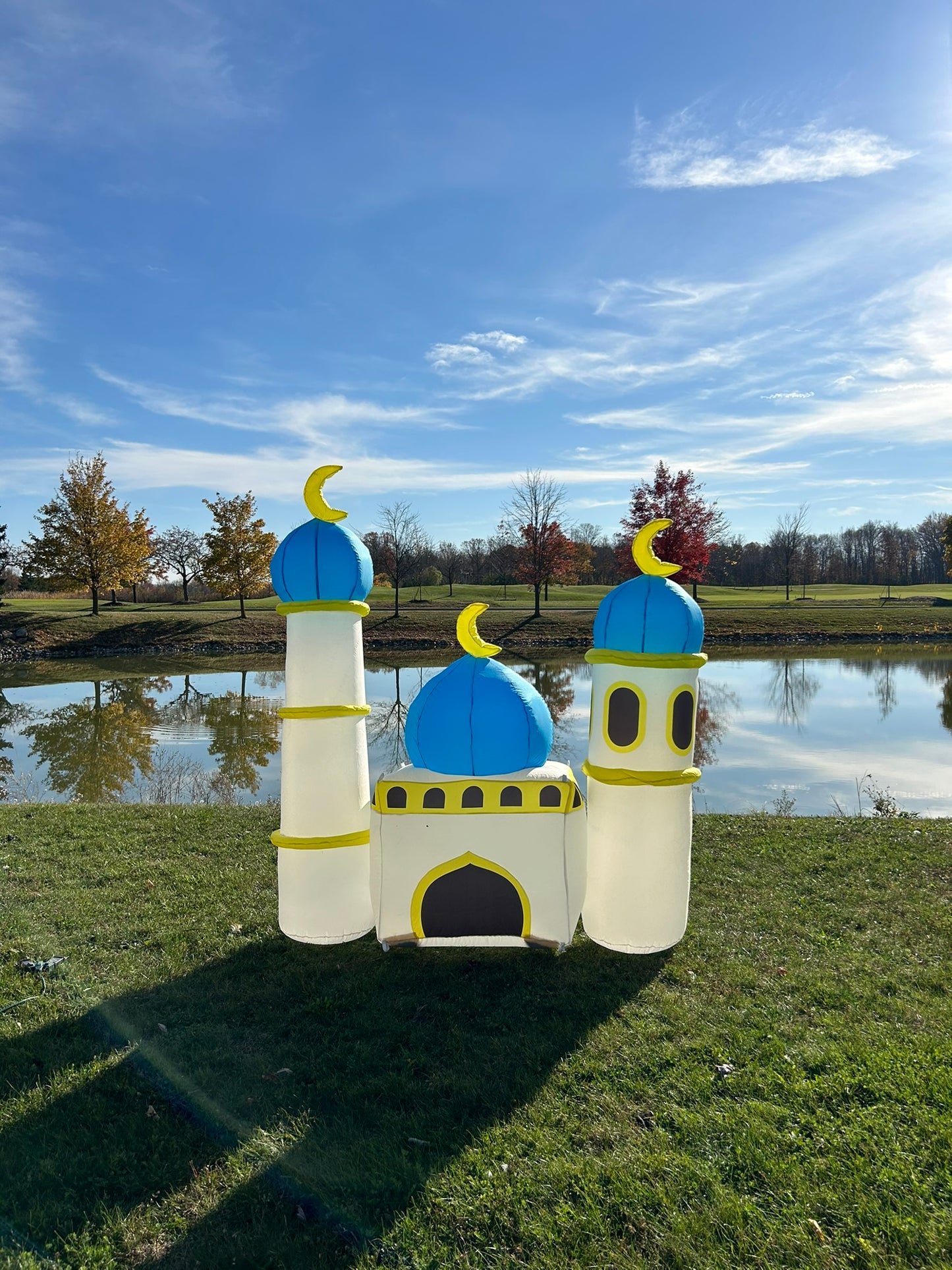 6FT Ramadan Inflatable - Blue and Yellow Mosque